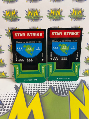 Vintage 1981 Mattel Intellivision Controller Overlay Star Strike