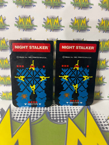 Vintage 1982 Mattel Intellivision Controller Overlay Night Stalker