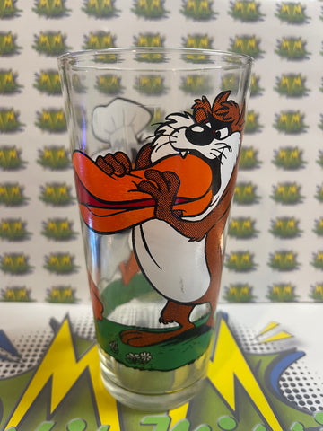 Vintage 1976 Looney Tunes Daffy Duck & Tazmanian Devil Taz Dynamite Pepsi Glass Cup