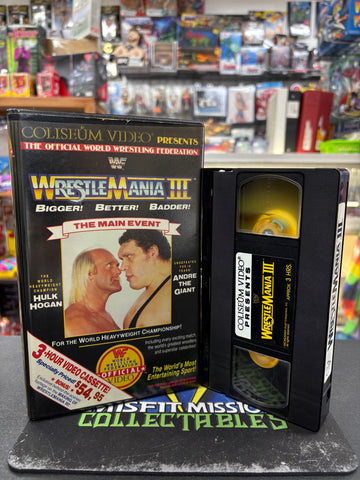 Vintage WWE WWF Coliseum Video Wrestlemania 3 VHS Tape