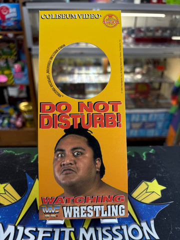 WWE WWF Coliseum Video Do Not Disturb Watching Wrestling Yokozuna Door Hanger