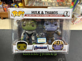 Funko Pop Marvel 2 Pack Hulk and Thanos Barnes & Noble Exclusive Figures (New)