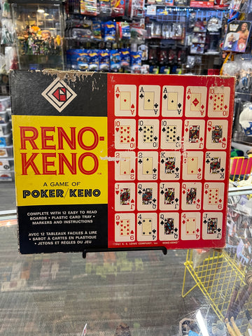 1961 Vintage Reno Keno Poker Keno Board Game