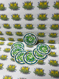 1995 POGS Milk Caps Pack of 7 Lizard