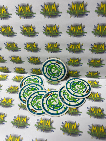 1995 POGS Milk Caps Pack of 7 Lizard