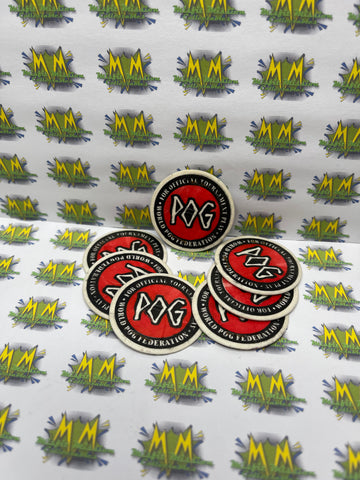 1995 POGS Milk Caps Pack of 7 POGS Red Logo
