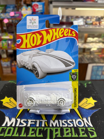 2021 Hot Wheels Experimotors HW Braille Racer White Twin Mill (New)