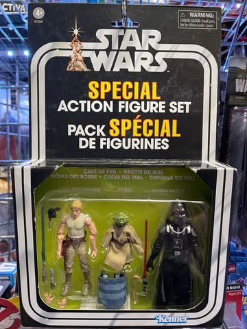 2019 Star Wars Vintage Collection Special Action Figure Set Cave of Evil 3 pack Luke Yoda Darth Vader  (New)