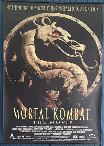 Original 1995 Mortal Kombat The Movie Poster