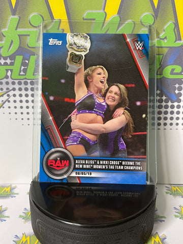 2020 Topps WWE Women’s Division Trading Cards Alexa Bliss and Nikki Cross Blue Card#59