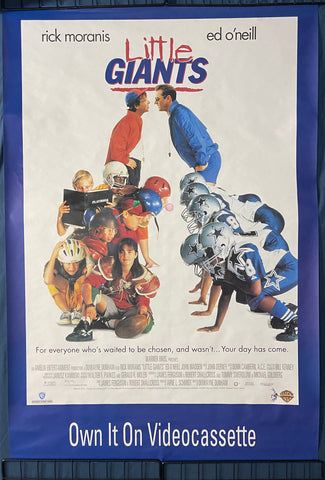 Original Little Giants The Movie with Rick Moranis and add O’Neal “Own it on Video Cassette” Full Sized 27x40 Poster