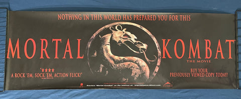 Rare Original 1995 Mortal Kombat The Movie Header Poster