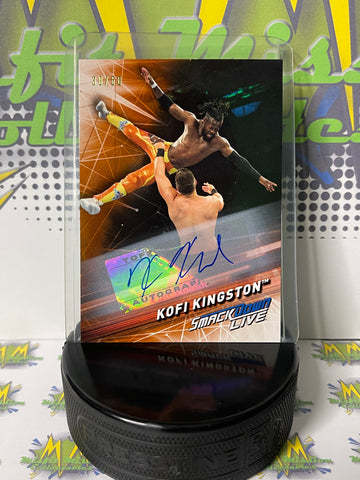 2019 WWE Smackdown Live Kofi Kingston Autographed Bronze Card 30/50 #29