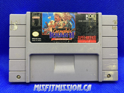SNES Genghis Khan II: Clan of The Gray Wolf - The Misfit Mission Collectables -SNES - Nintendo - Games A To M - -