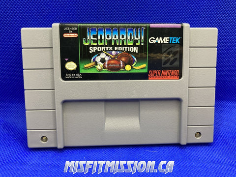 SNES Jeopardy Sports Edition - The Misfit Mission Collectables -SNES - Nintendo - Games A To M - -