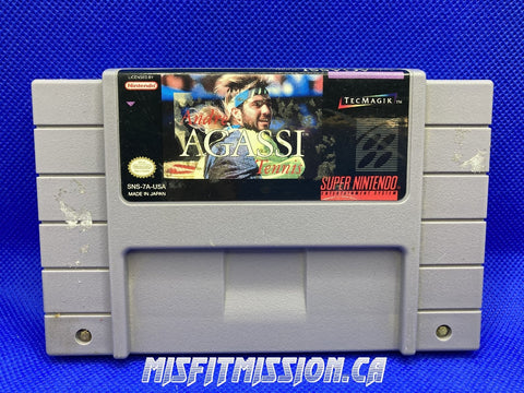 SNES Andre Agassi Tennis - The Misfit Mission Collectables -SNES - Nintendo - Games A To M - -