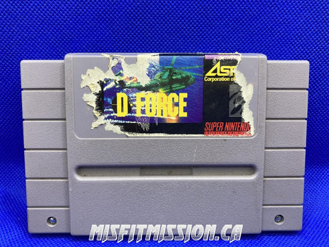 SNES D-Force - The Misfit Mission Collectables -SNES - Nintendo - Games A To M - -