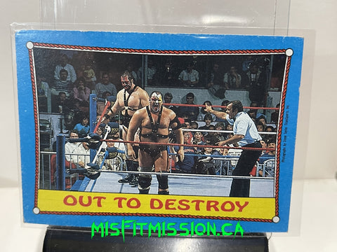 WWF 1987 Topps Out to Destroy Demolition #40