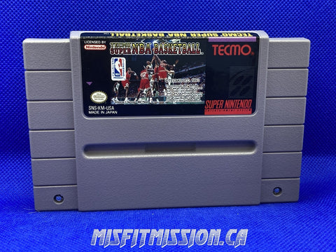 SNES Tecmo Super NBA Basketball - The Misfit Mission Collectables -SNES - Nintendo - Games N To Z - -