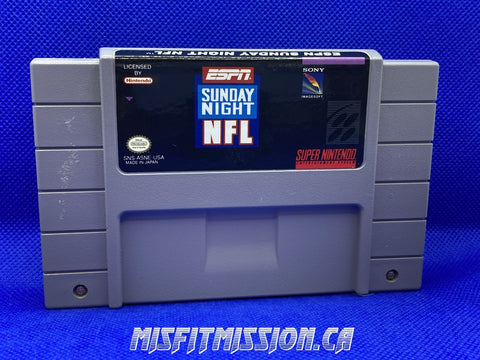 SNES ESPN Sunday Night NFL - The Misfit Mission Collectables -SNES - Nintendo - Games A To M - -