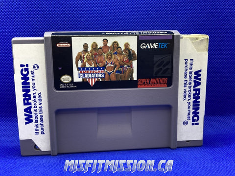 SNES American Gladiator - The Misfit Mission Collectables -SNES - Nintendo - Games A To M - -