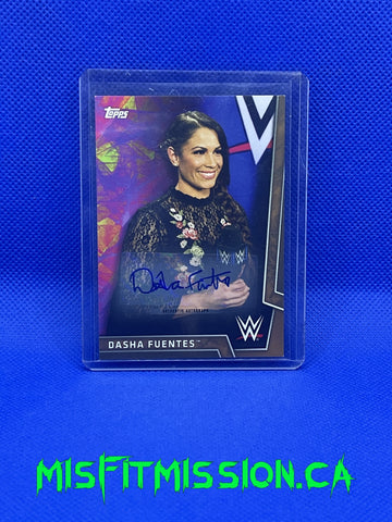 2018 WWE Women's Division Dasha Fuentes Autographed Bronze Card 09/75 #12