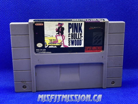 SNES Pink Goes To Hollywood - The Misfit Mission Collectables -SNES - Nintendo - Games N To Z - -
