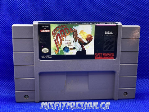 SNES Michael Jordan: Chaos in The Windy City - The Misfit Mission Collectables -SNES - Nintendo - Games A To M - -