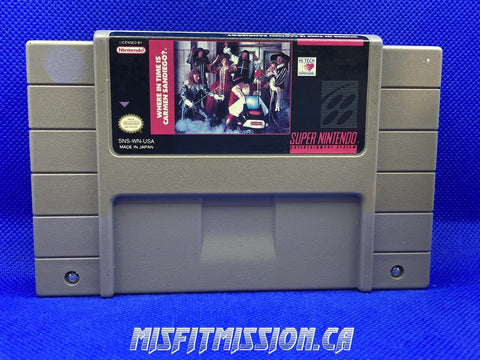 SNES Where In Time Is Carmen Sandiego? - The Misfit Mission Collectables -SNES - Nintendo - Games N To Z - -