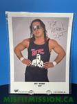 Rare Vintage 1989 WWF/WWE Bret Hitman Hart Promotional Picture With Auto Autograph