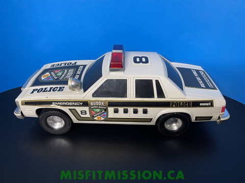 Vintage 1993 Rescue Force Buddy L Super Brute Police Car