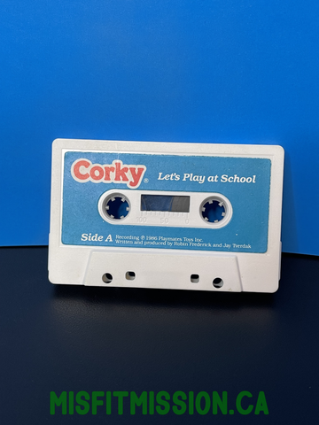 Vintage 1980 Playmates Corky Cassette Tape Let's Play School