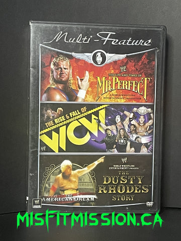 WWE DVD Multi Feature The Life and Times of Mr.Perfect, Rise and Fall of WCW and The Dusty Rhodes Story