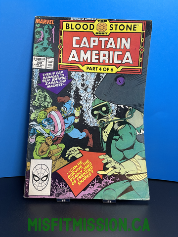 Marvel Comics October 1989 #360 Blood Stone Captain America Part 4 of 6