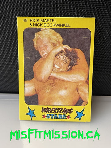 1986 Monty Gum Wrestling Stars Rick Martel and Nick Bockwinkel #48