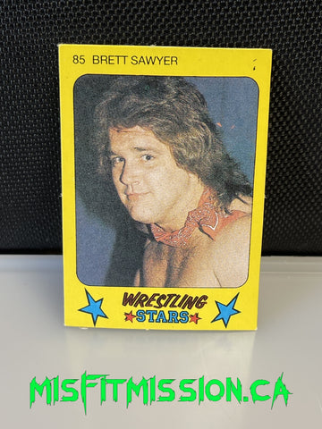 1986 Monty Gum Wrestling Stars Brett Sawyer #85