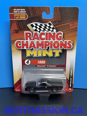 2018 Racing Champions Mint Limited 1 of 2000 1986 Chevrolet El Camino Black (New)