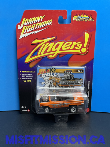 2017 Johnny Lightning Street Freaks Zingers Limited Edition 1 of 1672 1959 Chevy Impala Convertible (New)