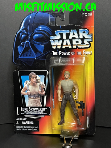 1995 Star Wars Power of The Force Luke Skywalker in Dagobah Fatigues (New)