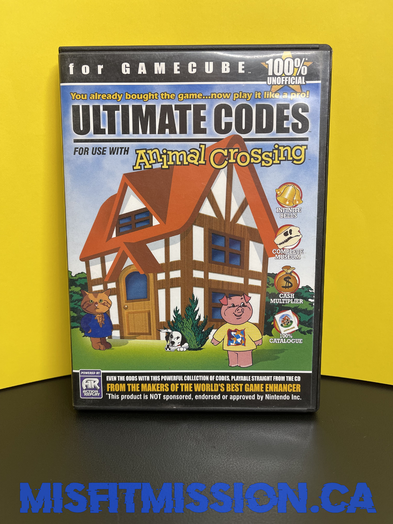 GameCube Animal Crossing Ultimate Cheat Codes Disc The Misfit Mission