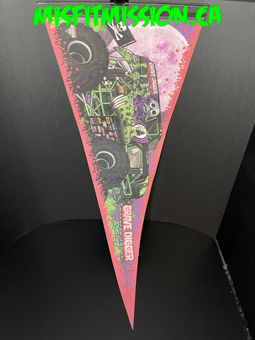 Monster Truck Grave Digger Race Team Pennant