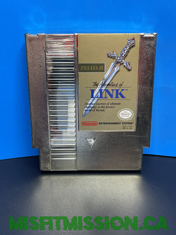 Vintage NES Zelda II The Adventure of Link GOLD CART
