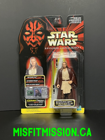1999 Star Wars Episode One Qui-Gon Jinn Naboo With CommTech Chip (New)