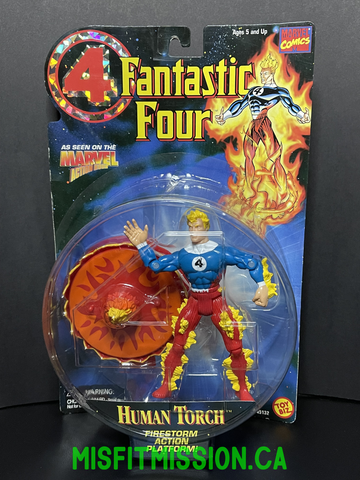 Toy Biz 1996 Fantastic Four Human Torch Firestorm Action Platform (New)