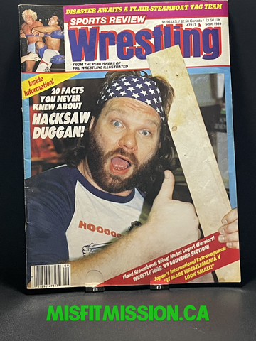 Sports Review Wrestling September 1989 Hacksaw Jim Duggan