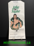 Rare Vintage 1991 WWF/WWE Jake The Snake Roberts Paper Lunch Bag