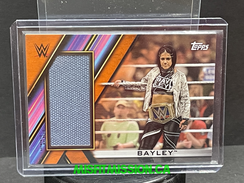 WWE 2020 Topps Bayley Royal Rumble Mat Relic Card 45/50 Orange Parallel