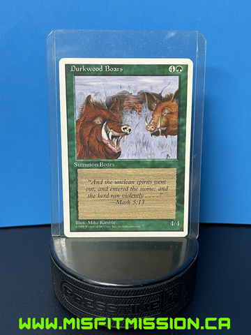 Magic the Gathering: Green 4th Edition Summon Boars Durkwood Boars