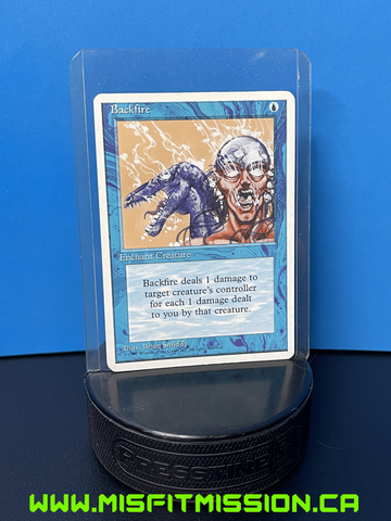 Magic the Gathering: Blue Revised Edition Enchant Creature Backfire