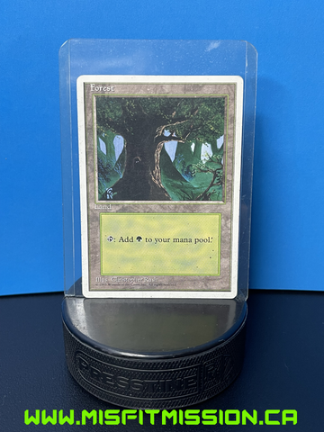 Magic the Gathering: Fourth Edition Forest Green Land Christopher Rush
